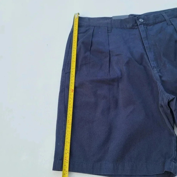 NWT $40 George & Martha Navy Blue Pleated Chino Men's Shorts Size 38 - Picture 5 of 11